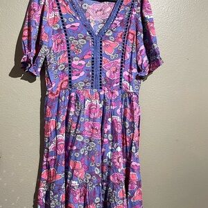 Boho Hippie Floral Retro Summer Dress